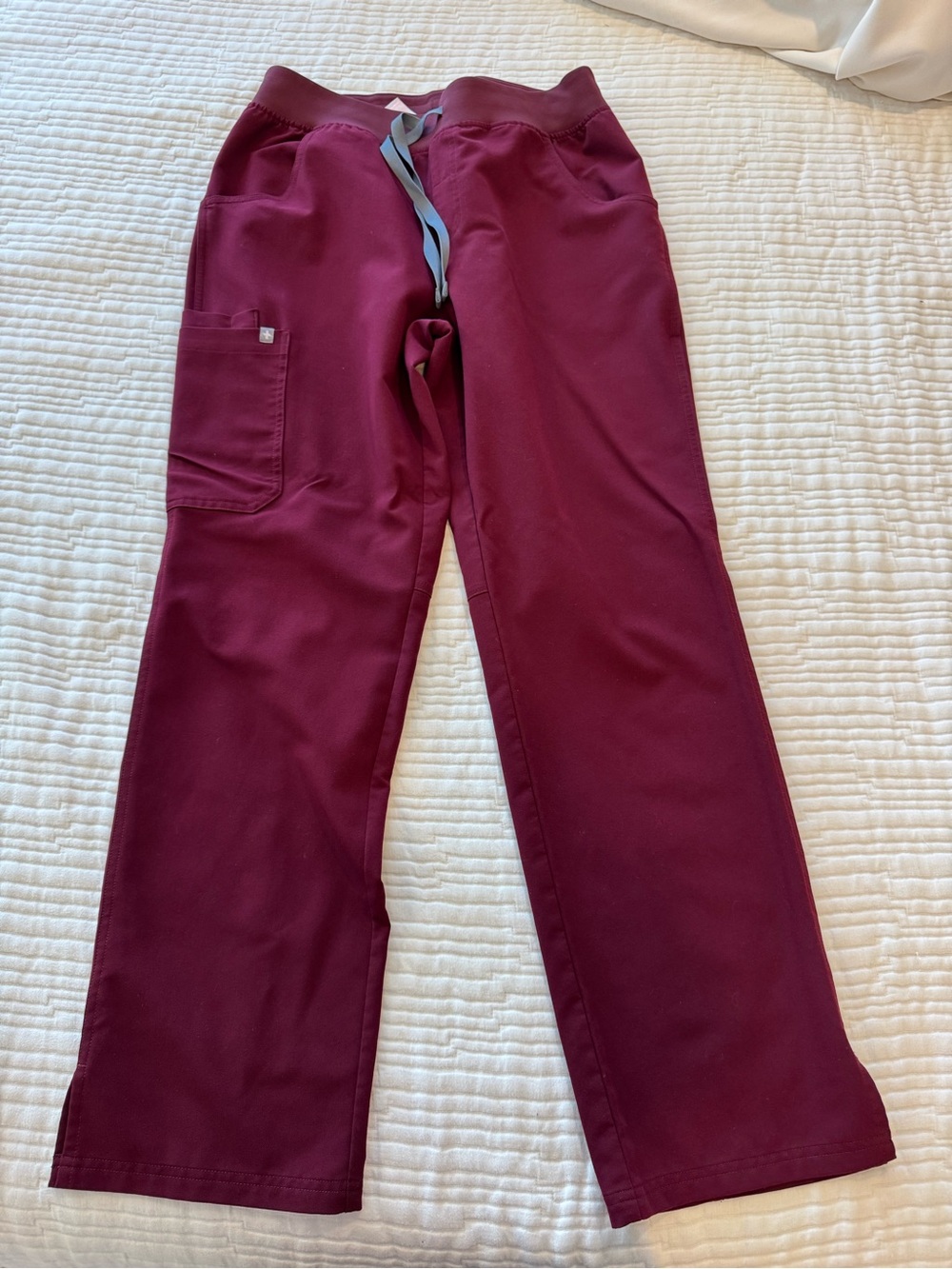 Figs Women's Maroon Drawstring Scrub Joggers